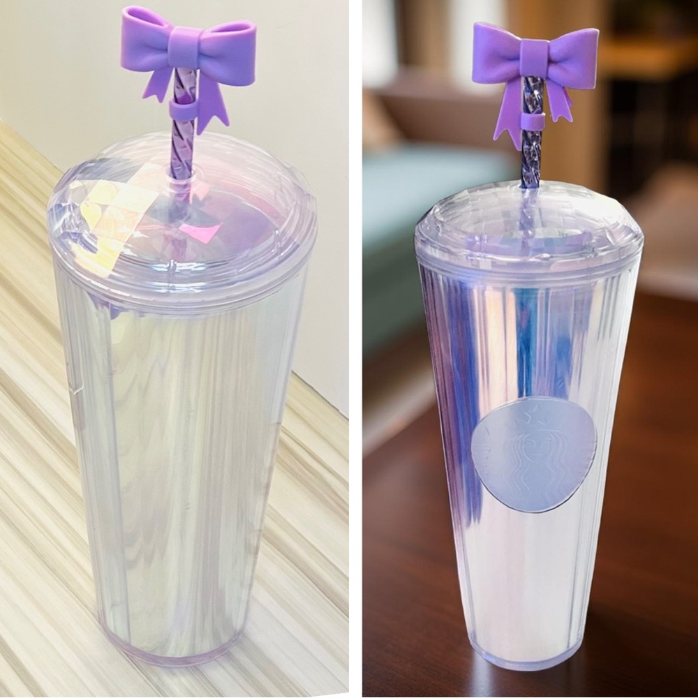 Starbucks Iridescent Tumbler with Lavender Bow - Picture 14 of 16